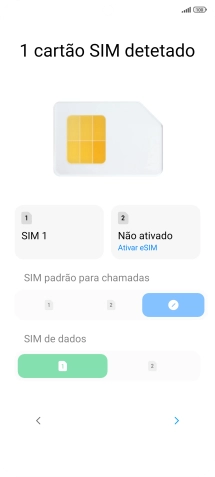 Prima a seta para a direita.
