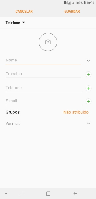 Prima a lista suspensa da lista de contactos.