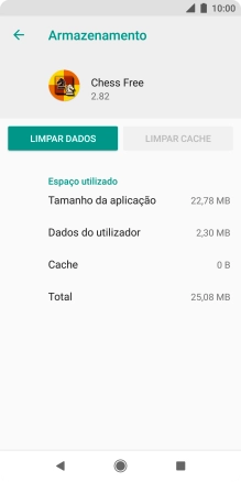 Prima a tecla de início para terminar e voltar ao ecrã inicial.