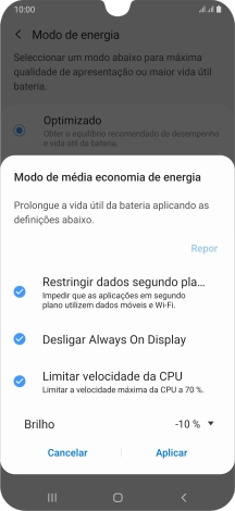 Prima Aplicar para ativar a função.