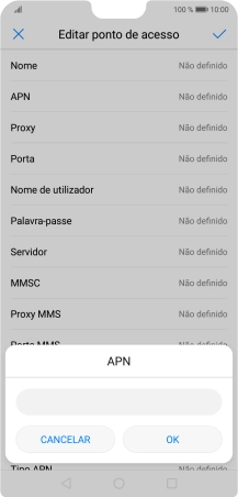 Introduza net2.vodafone.pt e prima OK.