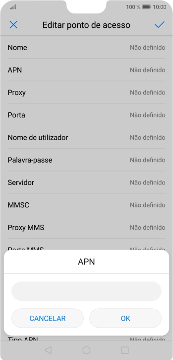 Introduza net2.vodafone.pt e prima OK.