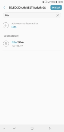 Prima o contacto pretendido.