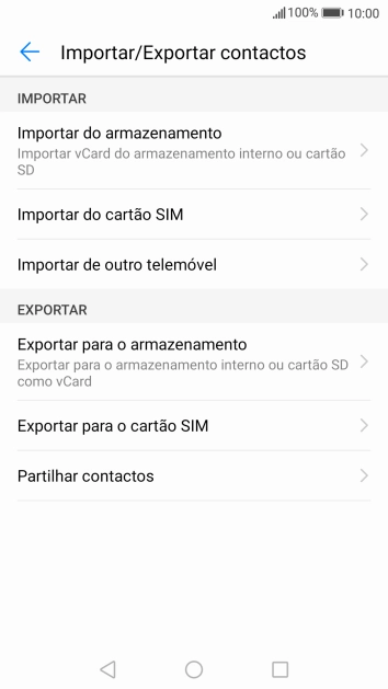 Prima Importar do cartão SIM.