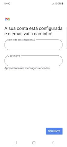 Prima Nome da conta (opcional) e introduza o nome pretendido da conta de e-mail.