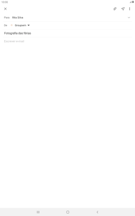 Prima o campo de escrita e escreva o texto do e-mail.