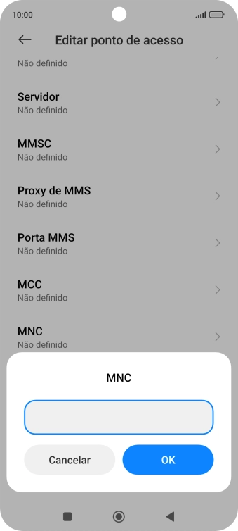 Introduza 01 e prima OK.
