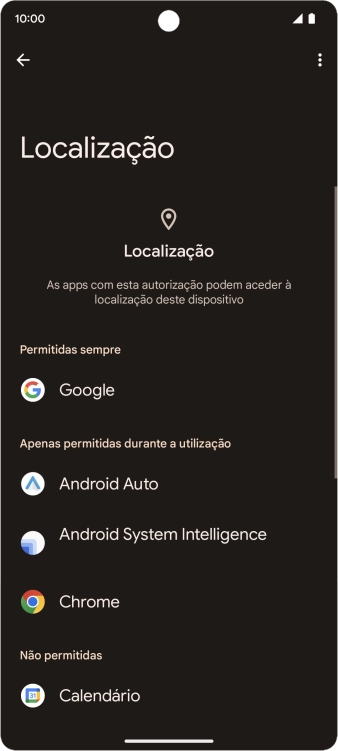 Prima a app pretendida.