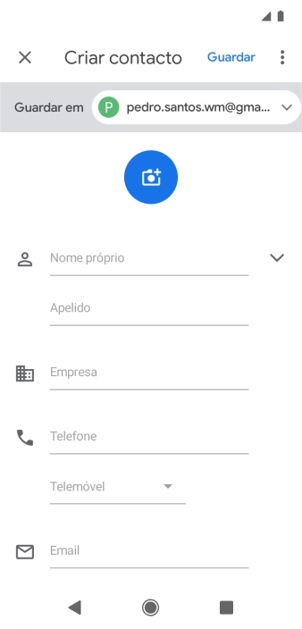 Prima a lista suspensa junto a 