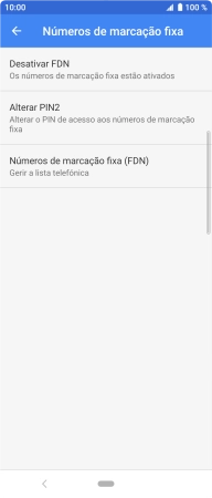 Prima Desativar FDN para desativar a marcação permitida.