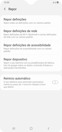 Prima Repor dispositivo.