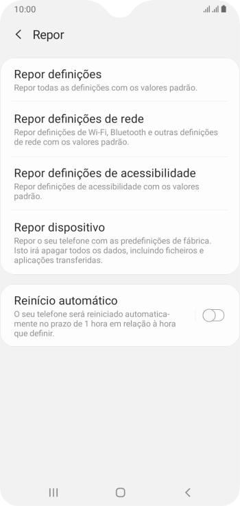 Prima Repor dispositivo.