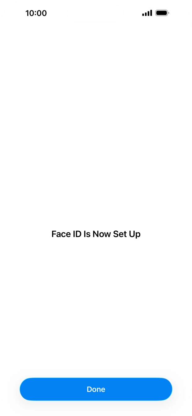 Press Done. If you haven't previously selected a lock code, key in a code of your own choice twice.