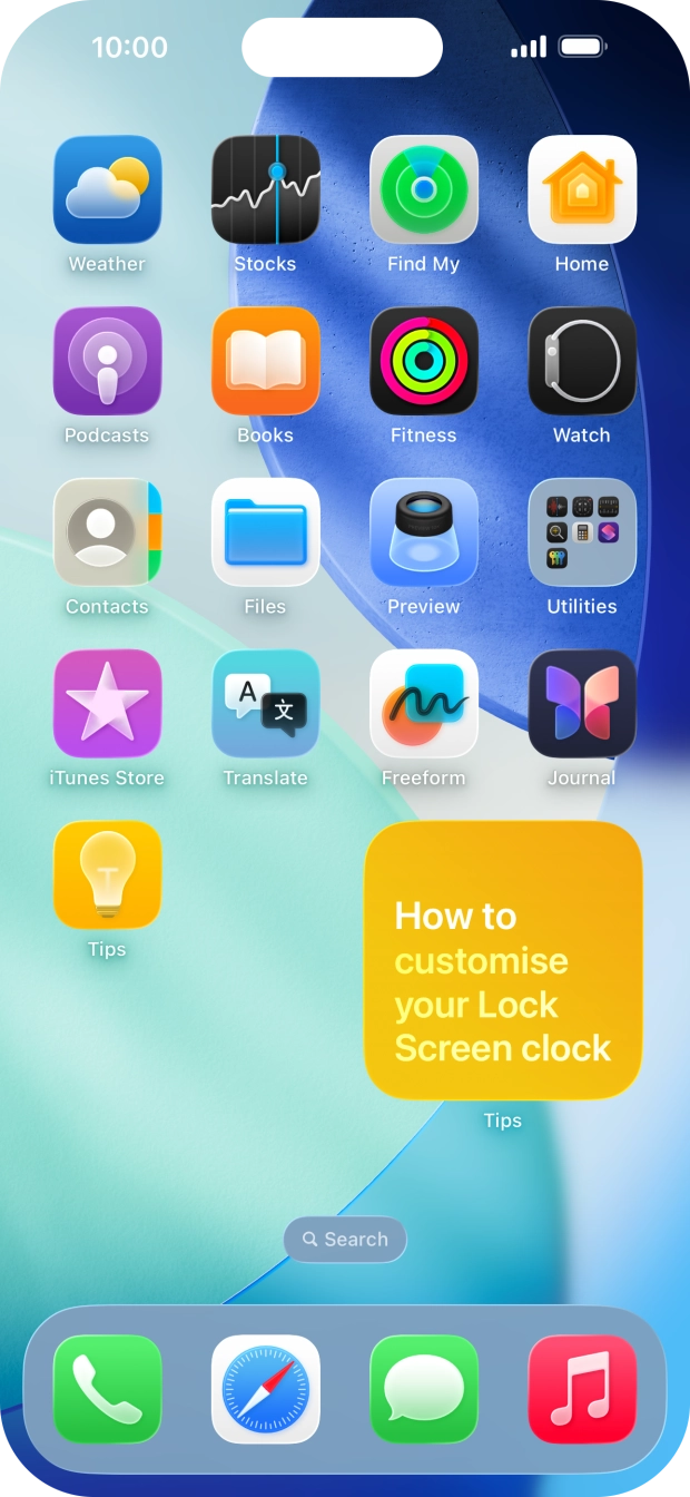 If you're using a Widget Stack: slide up or down on the stack to select the required widget. If you're using a Widget Stack: slide up or down on the stack to select the required widget.