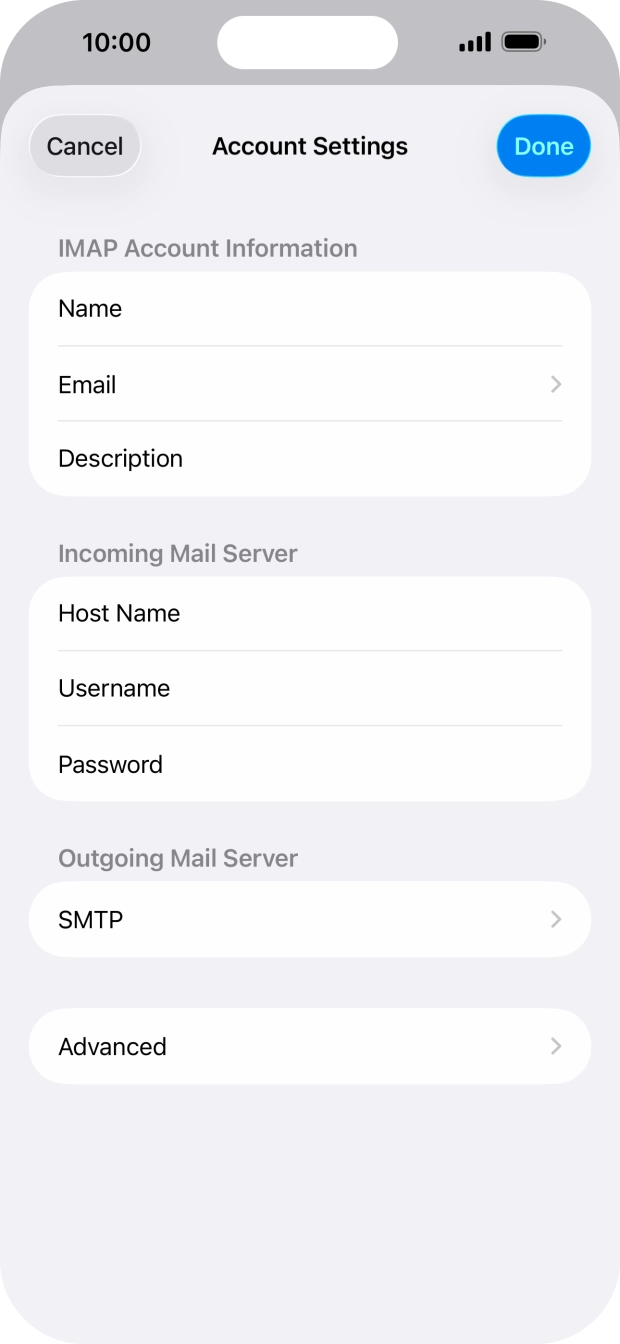 Press SMTP. Press SMTP.
