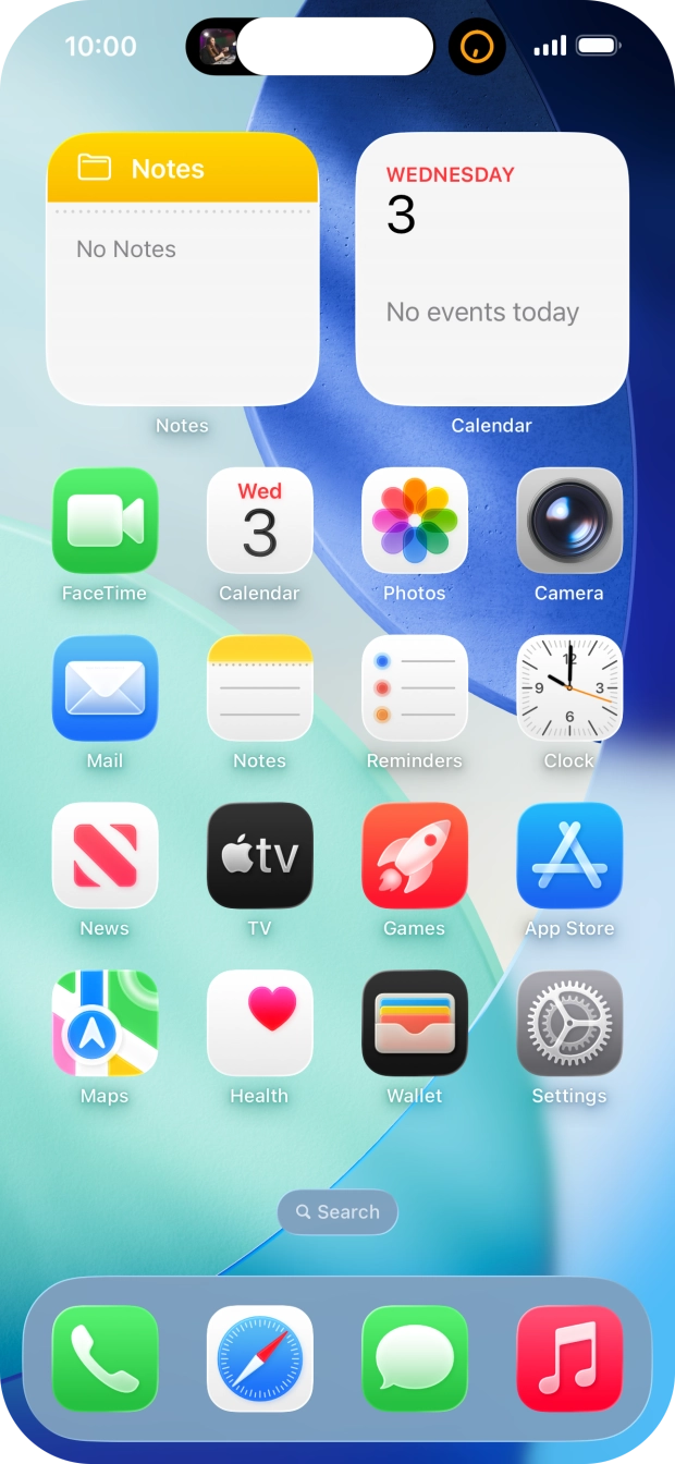 If you have a running application in Dynamic Island, it will appear at the top of the screen. If you have a running application in Dynamic Island, it will appear at the top of the screen.