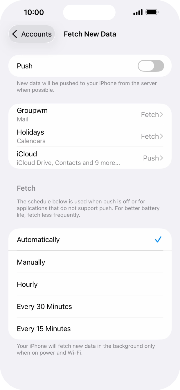 If you turn off the function, press the required setting. If you turn off the function, press the required setting.