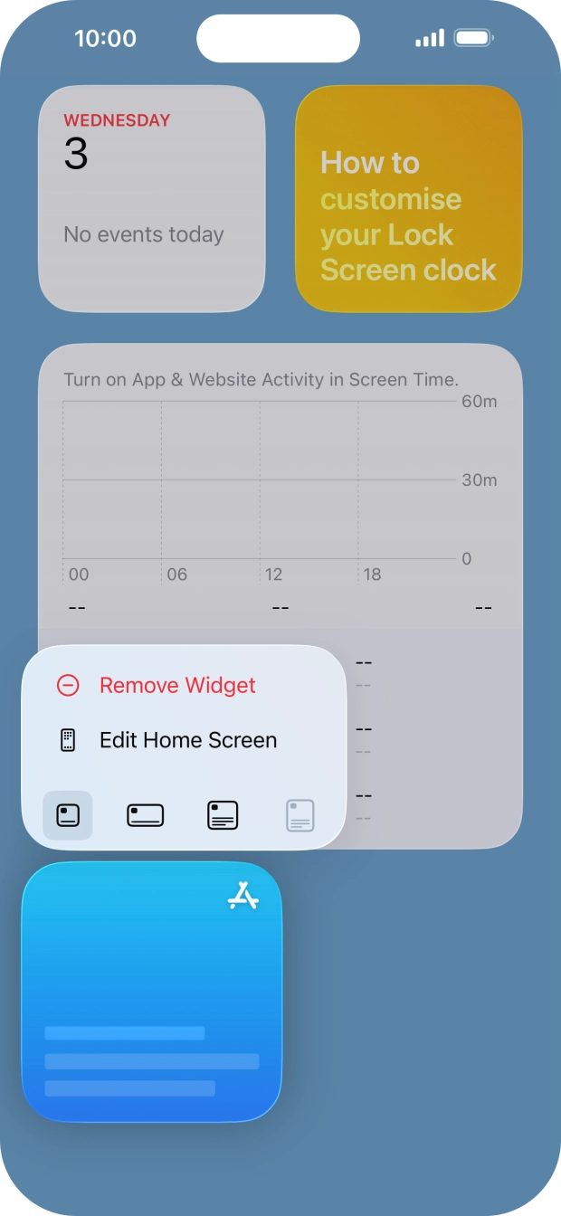 Press Remove Widget. Press Remove Widget.