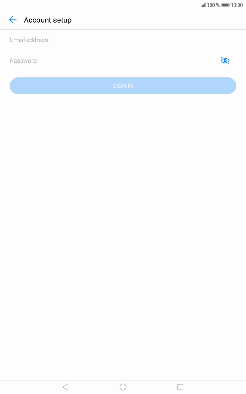 Press Email address and key in your email address.