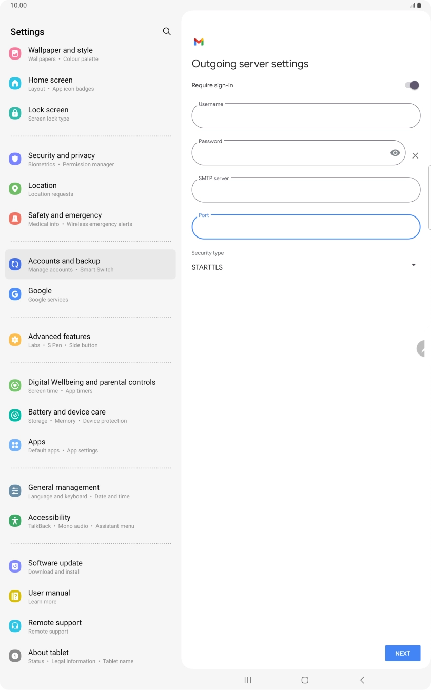 Press the drop down list below 'Security type'.