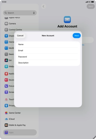 Press Description and key in the required name.