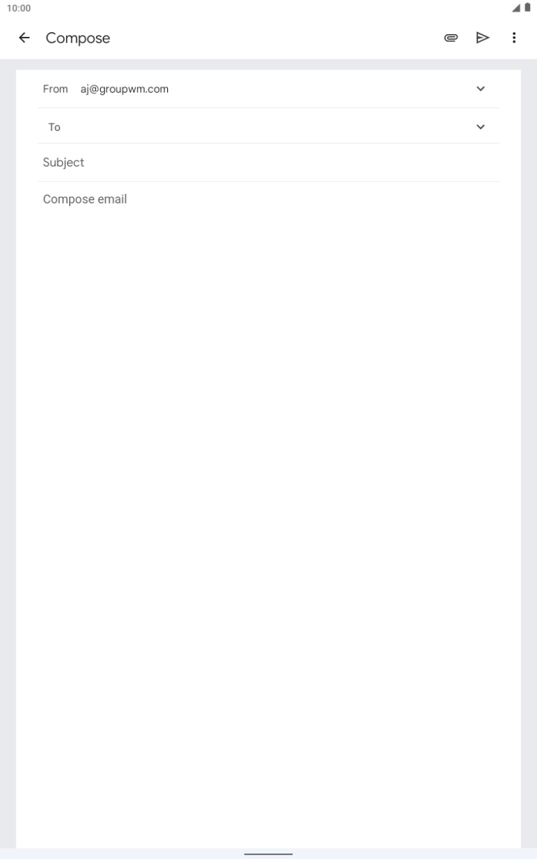Press the field next to 'To' and key in the first letters of the recipient's name. Press the field next to 'To' and key in the first letters of the recipient's name.