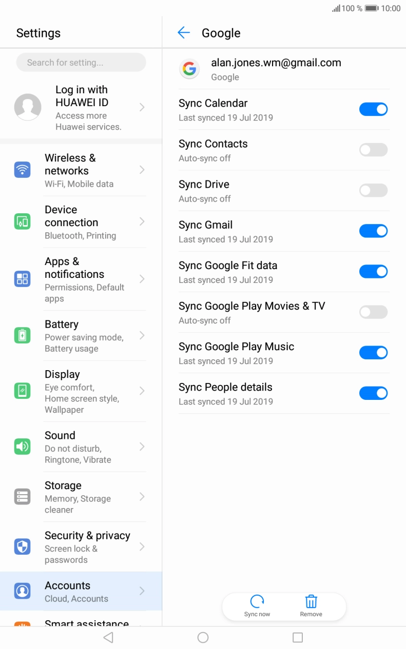 Press the indicator next to 'Sync Contacts' to turn on the function.