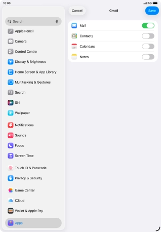 If this screen is displayed, your email account has been recognised and set up automatically. Follow the instructions on the screen to key in more information and finish setting up your tablet.