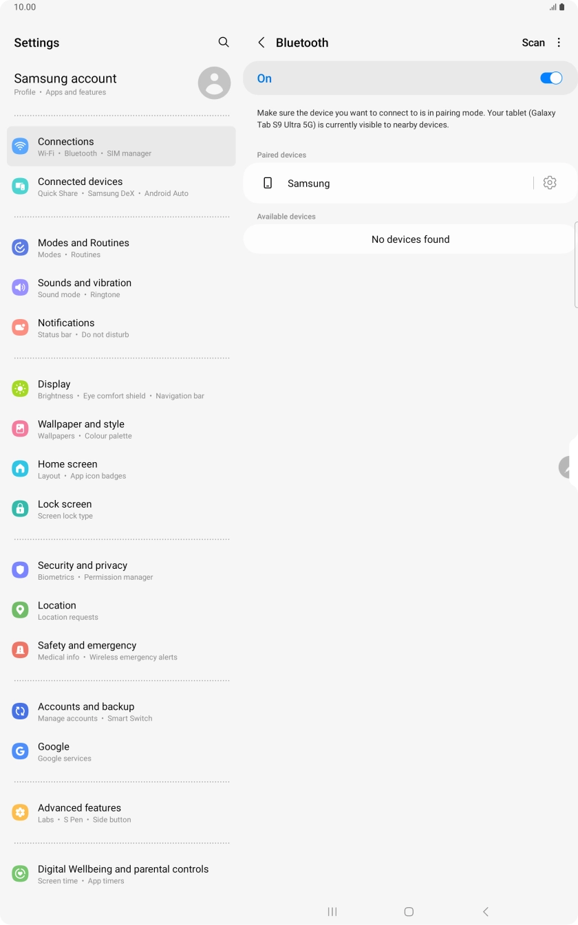 Press the Home key to return to the home screen.