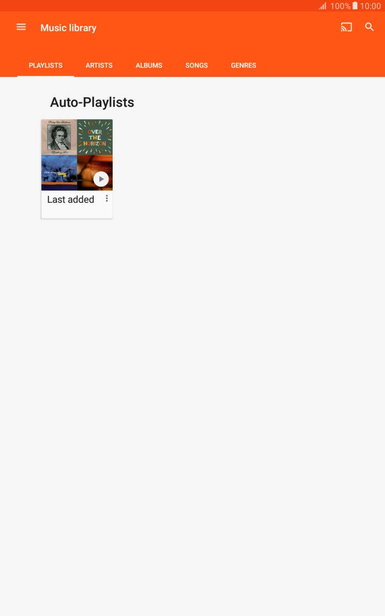 Press the required category.