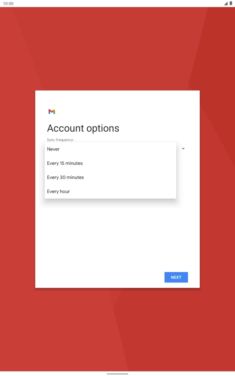 Press the required setting. Press the required setting.
