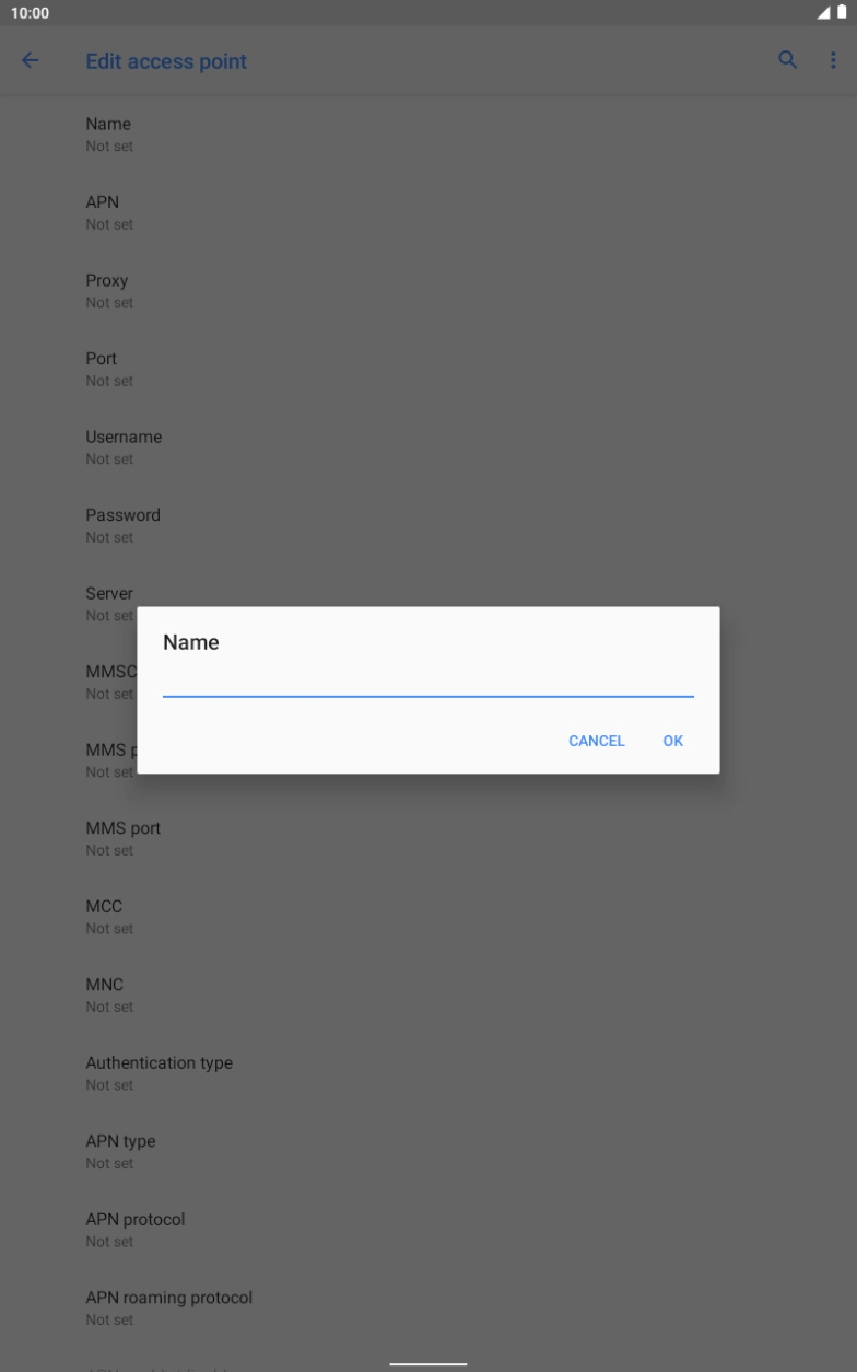 Key in O2 UK Internet and press OK.