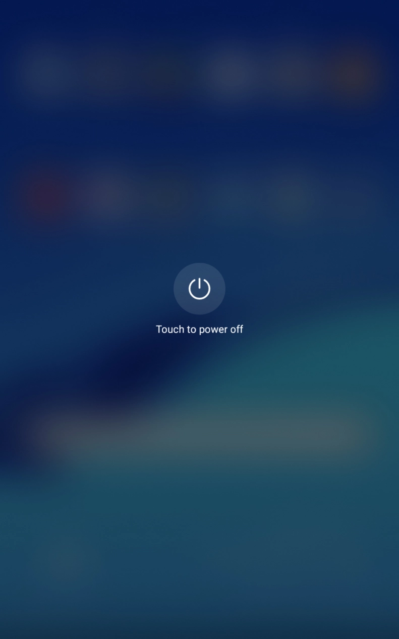Press Touch to power off.