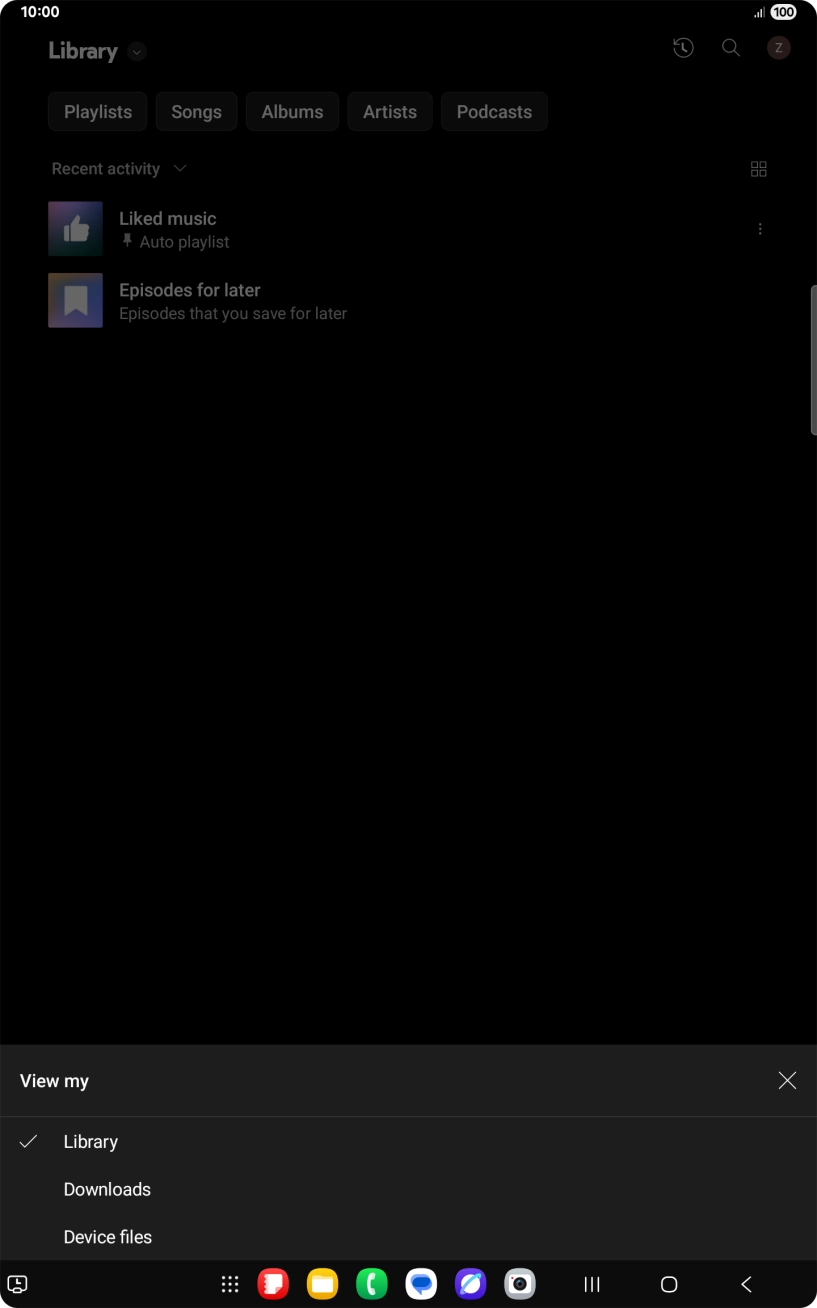 Press the required category and go to the required audio file.