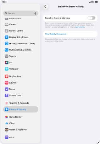 Press the indicator next to 