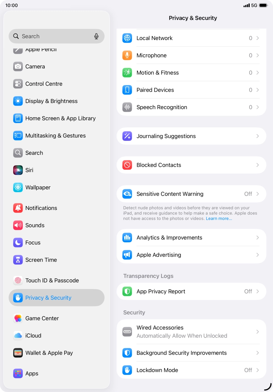 Press Sensitive Content Warning.