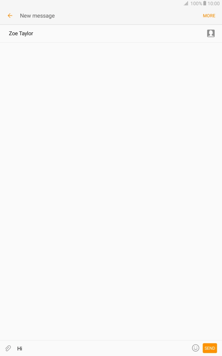 Press SEND when you've written your text message. Press SEND when you've written your text message.