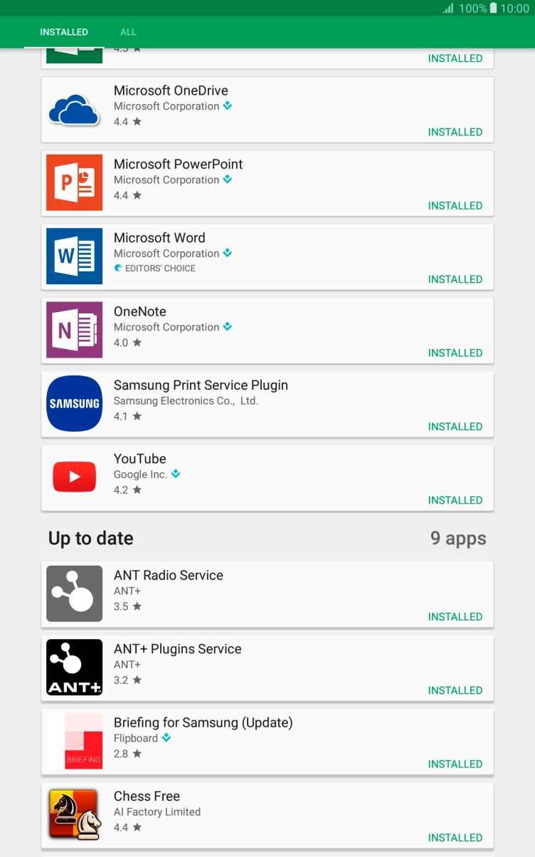 Press the required app.