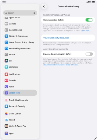 Press the indicator next to 