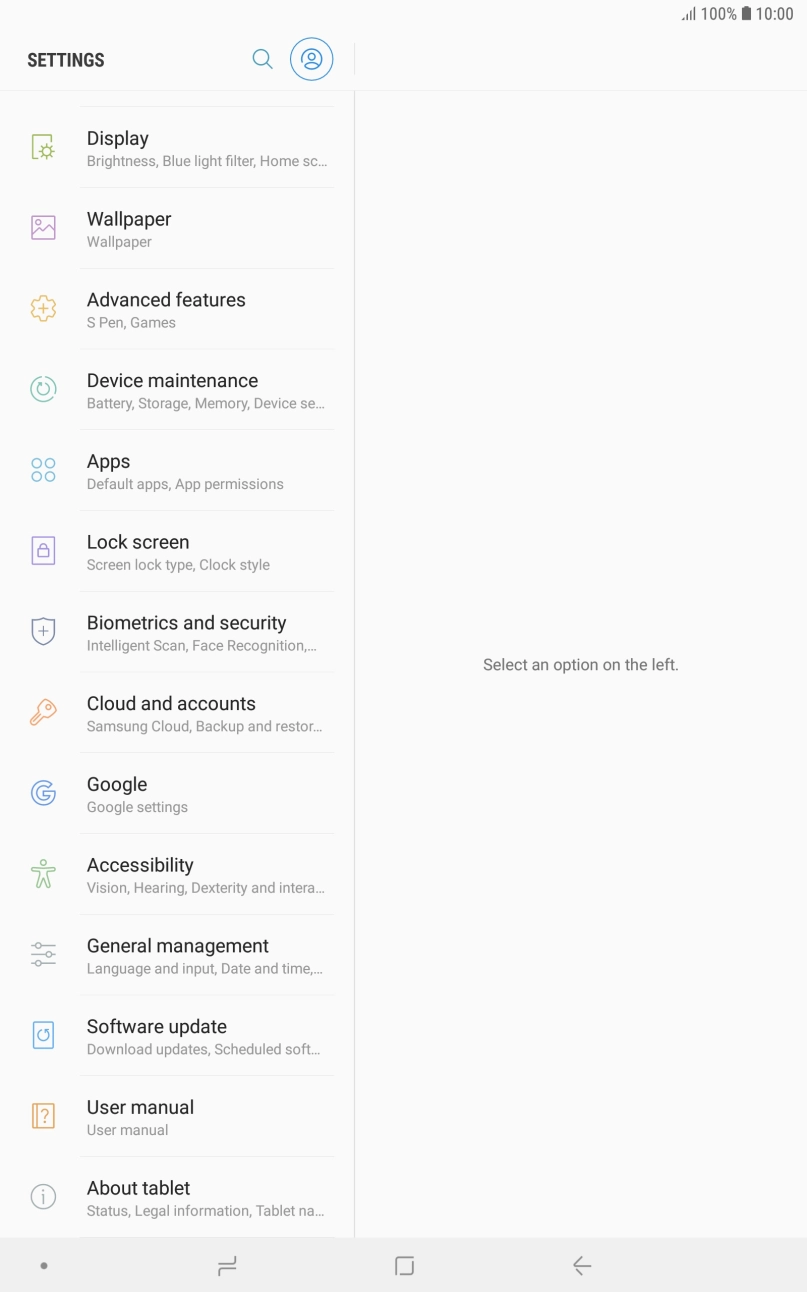 Press Cloud and accounts.