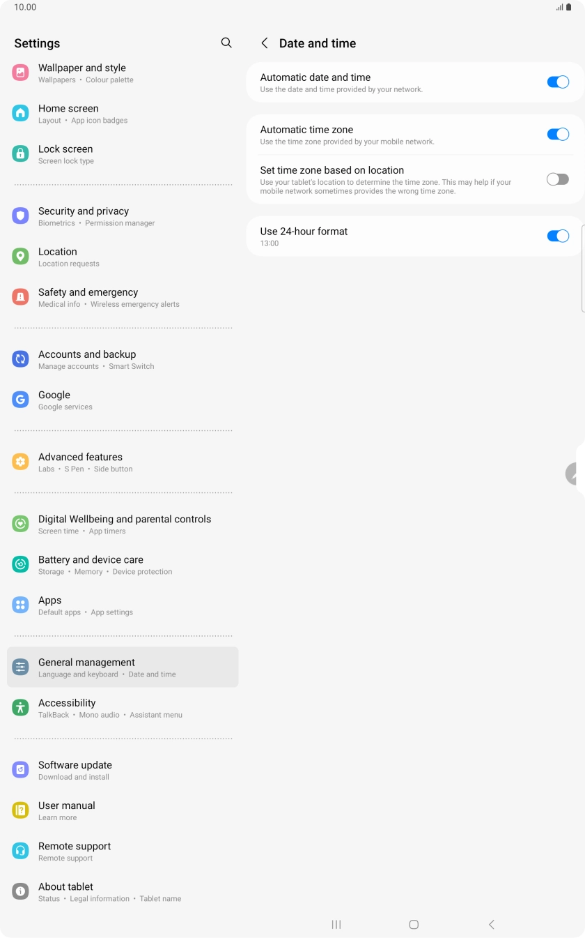 Press the Home key to return to the home screen.