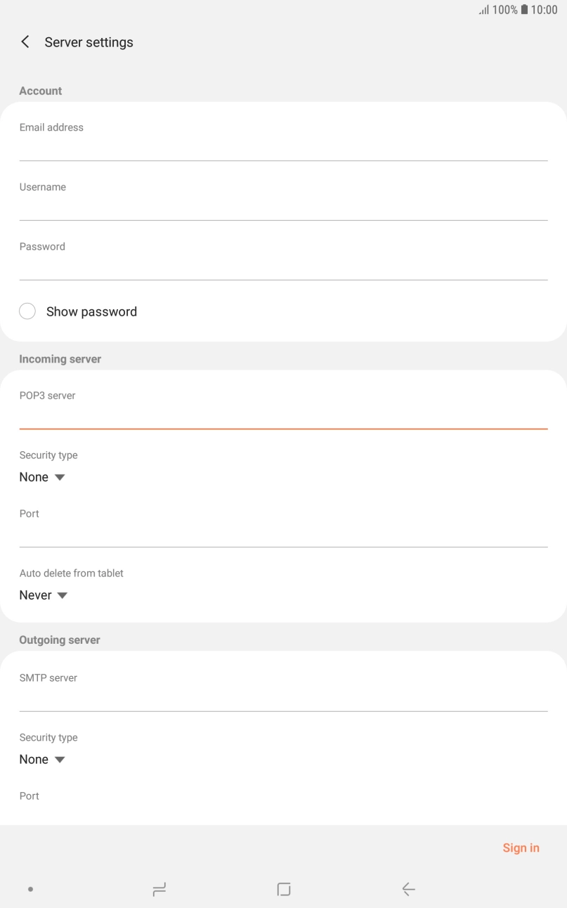 Press the drop down list below 'Security type'.