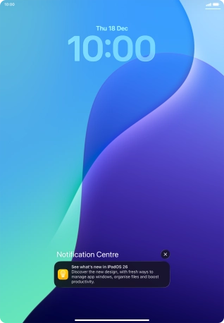 Press the required notification and follow the instructions on the screen to use the selected function.