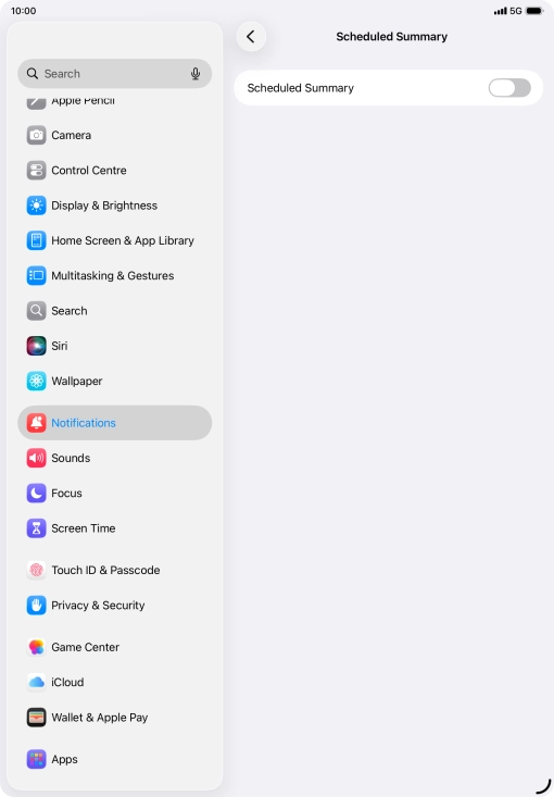 Press the indicator next to 