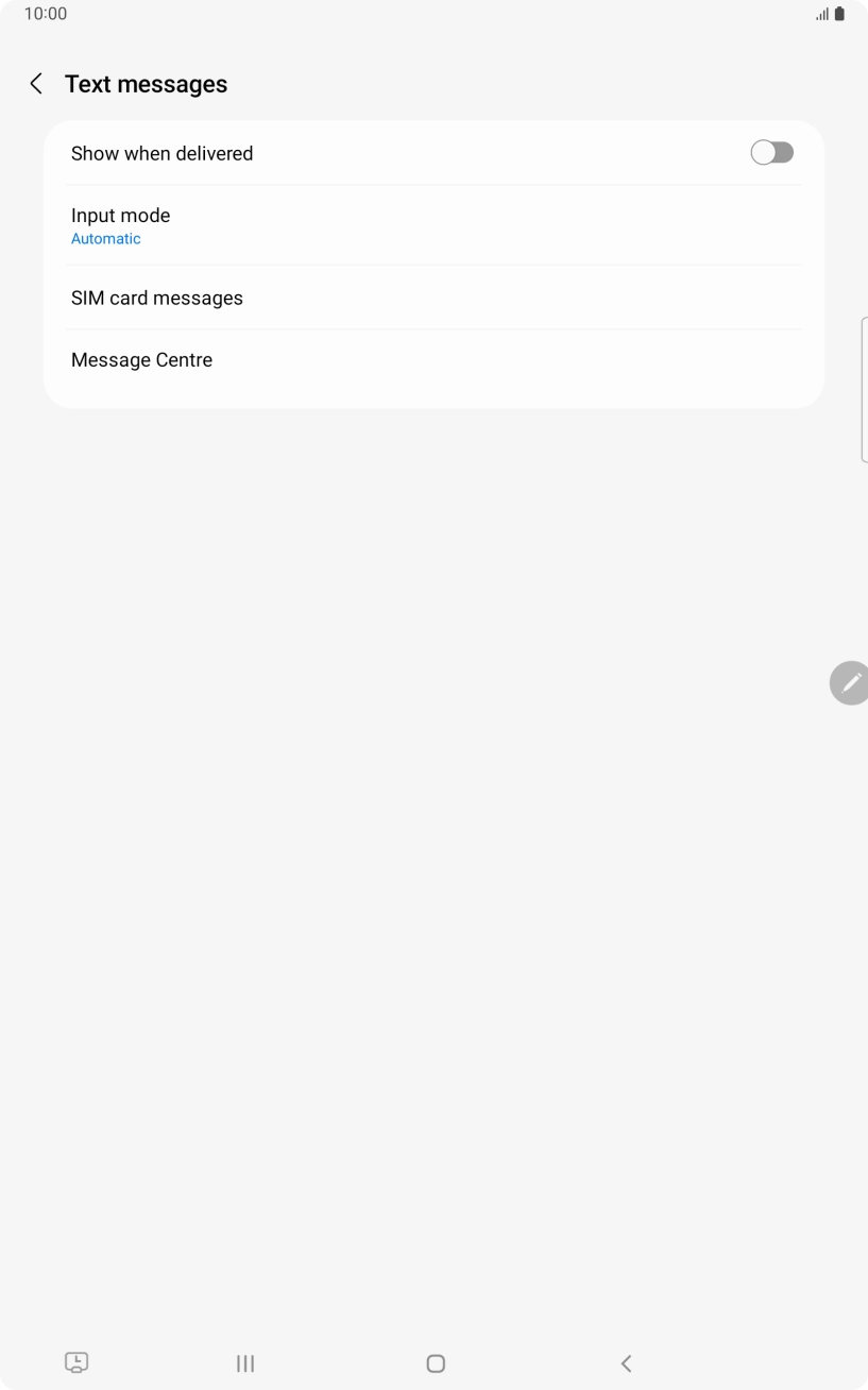 Press Message Centre.