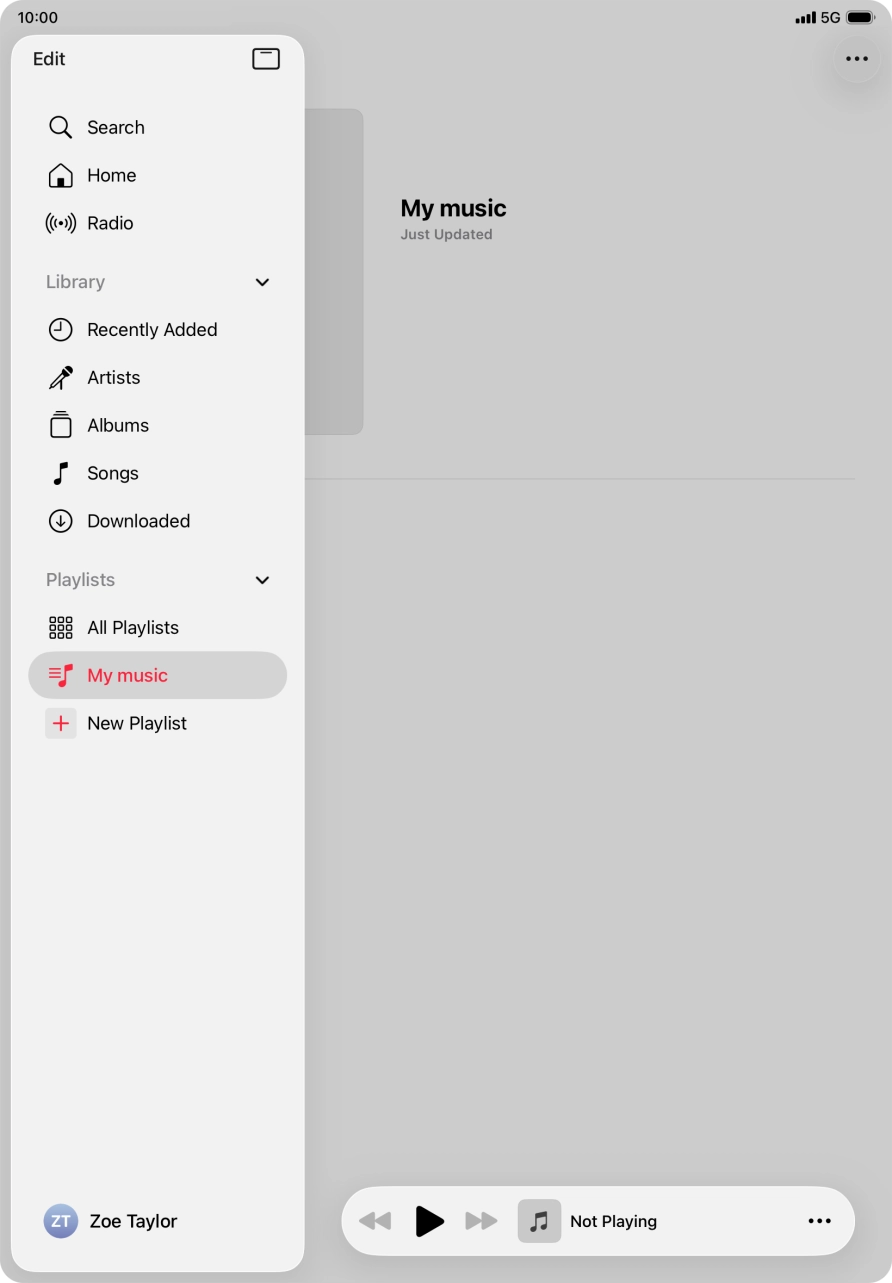 Press anywhere on the screen.