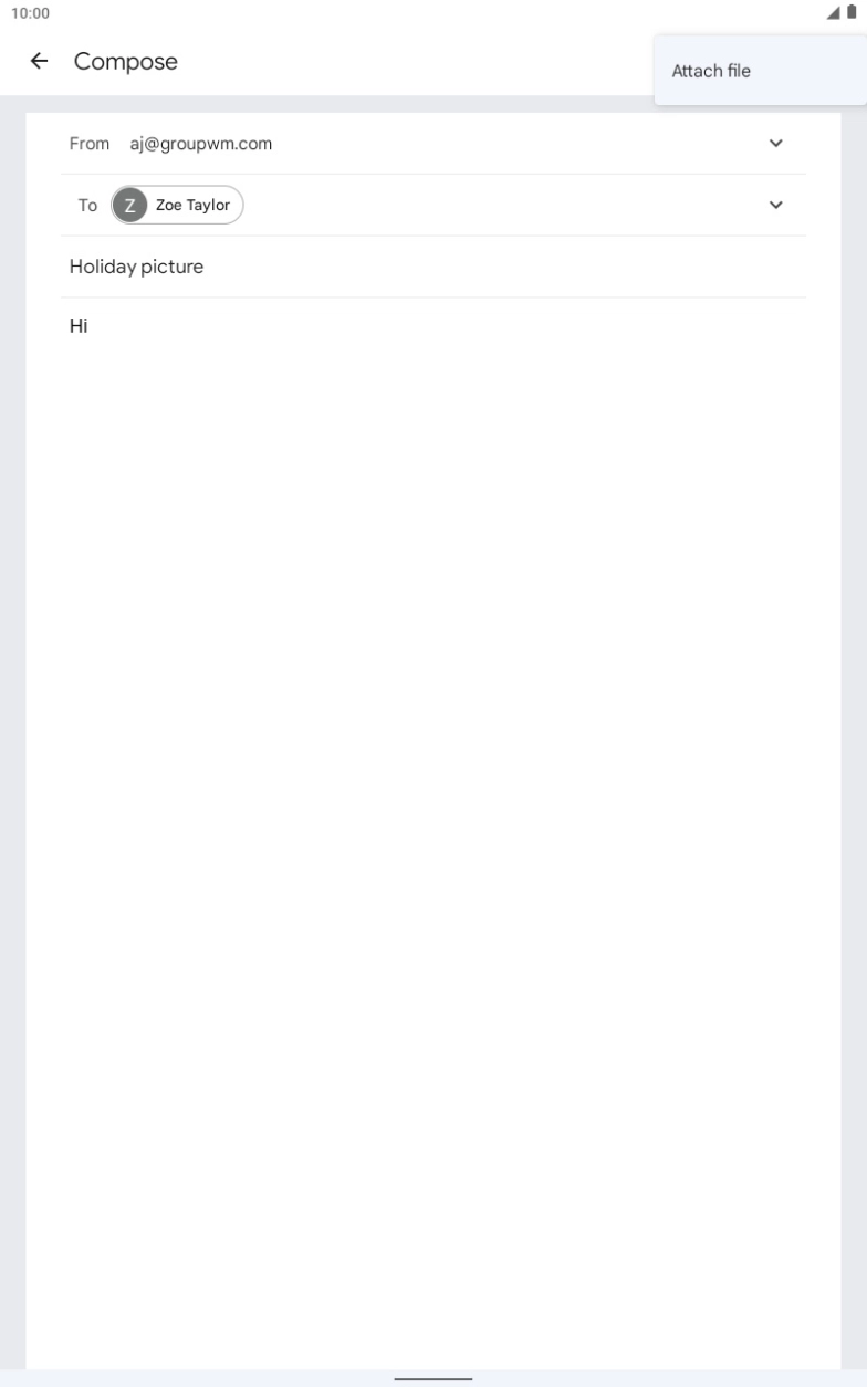 Press Attach file and go to the required folder. Press Attach file and go to the required folder.