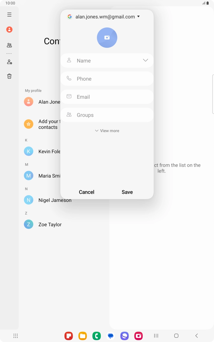 Press Name and key in the required name.