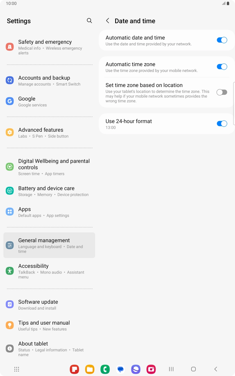 Press the Home key to return to the home screen.