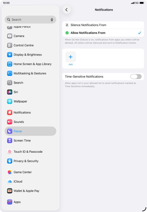 Press the indicator next to 